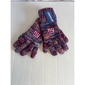 New York Giants Knitted Gloves Forever Collectibles Womens N